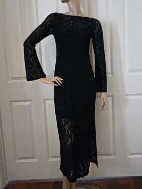 Gap Lace Maxi Dress Black SZ S